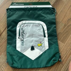Authentic!! Masters Green and White Cinch Bag